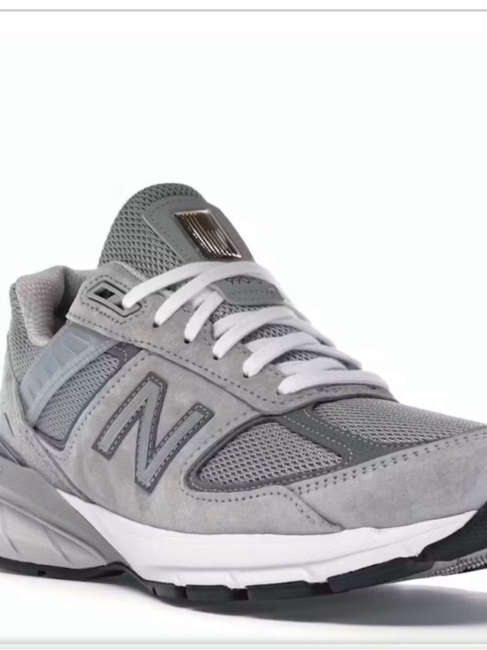 New Balance Men’s Gray Suede & Mesh Sneaker
